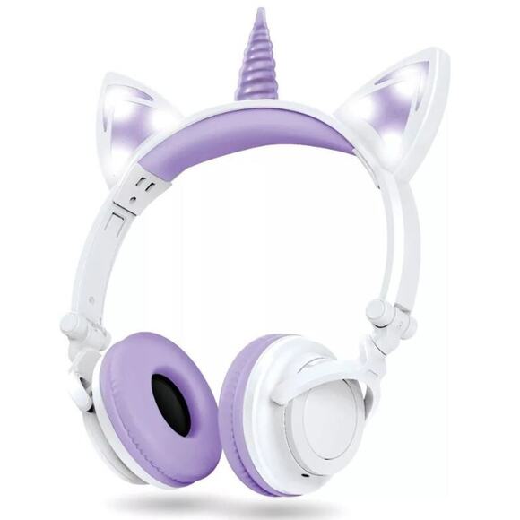 Unicorn Wireless Headphones for Kids, Bluetooth Over Ear Gaming Headset w/ Mic - Picture 4 of 9